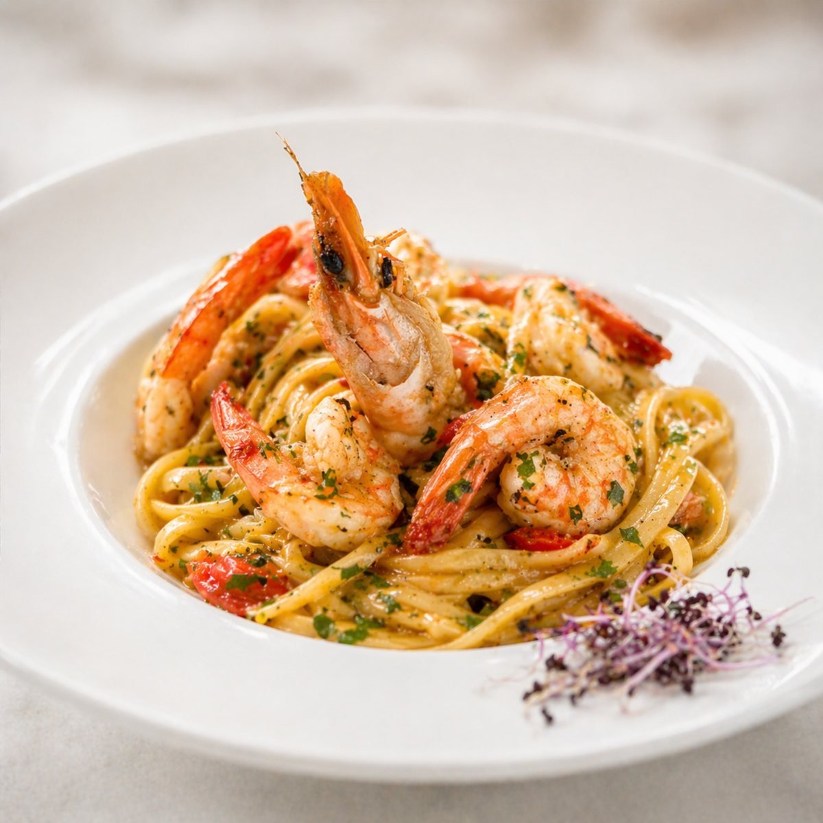 Pâtes aux scampis